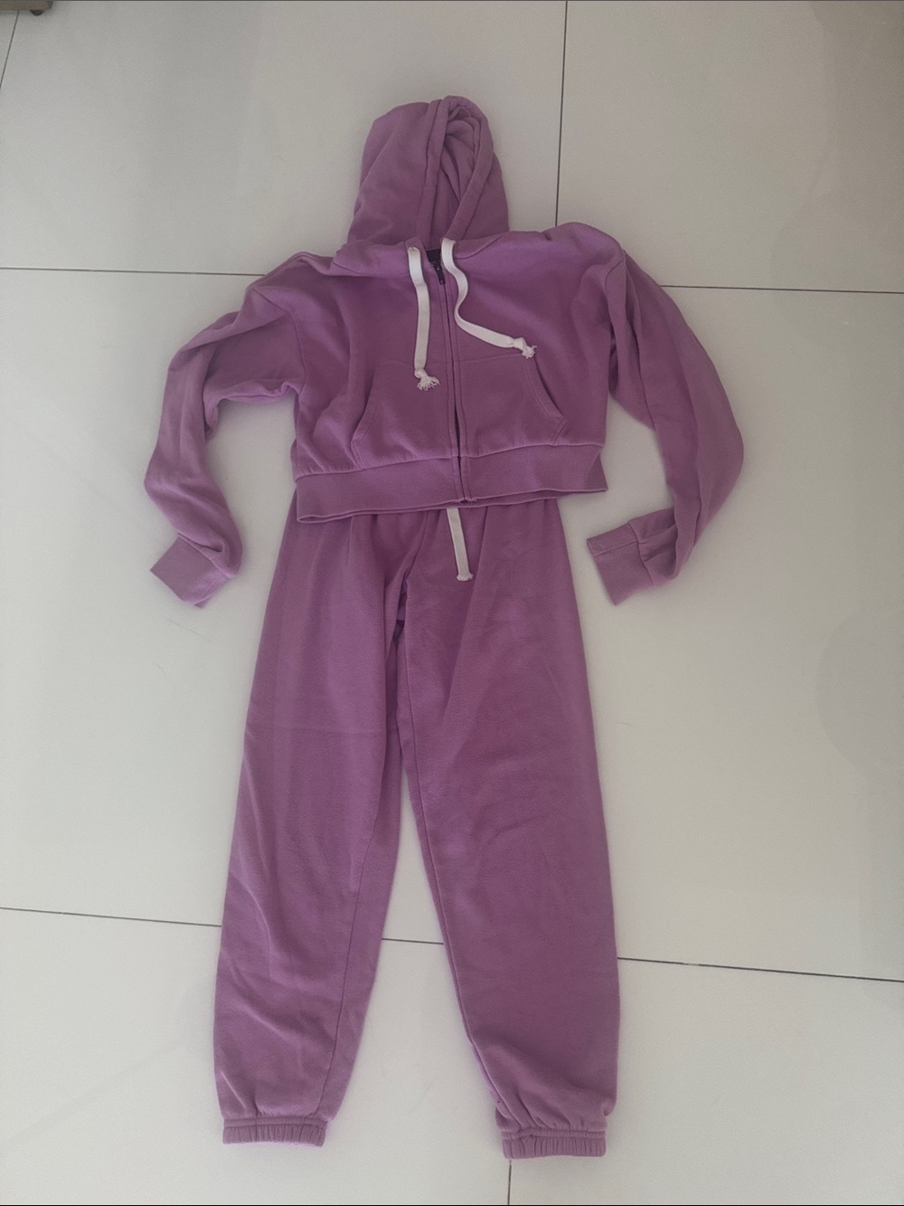 Katie J- kids Lilac Two-Piece Hoodie and Jogger Set